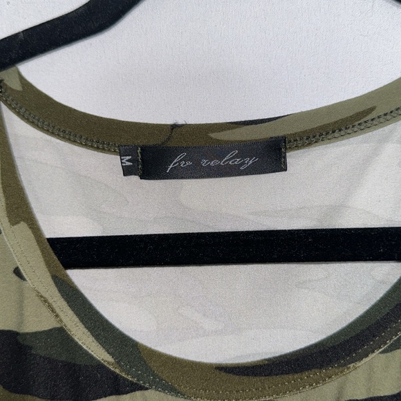 Short Sleeve Camo T-Shirt Dress - Picture 5 of 6